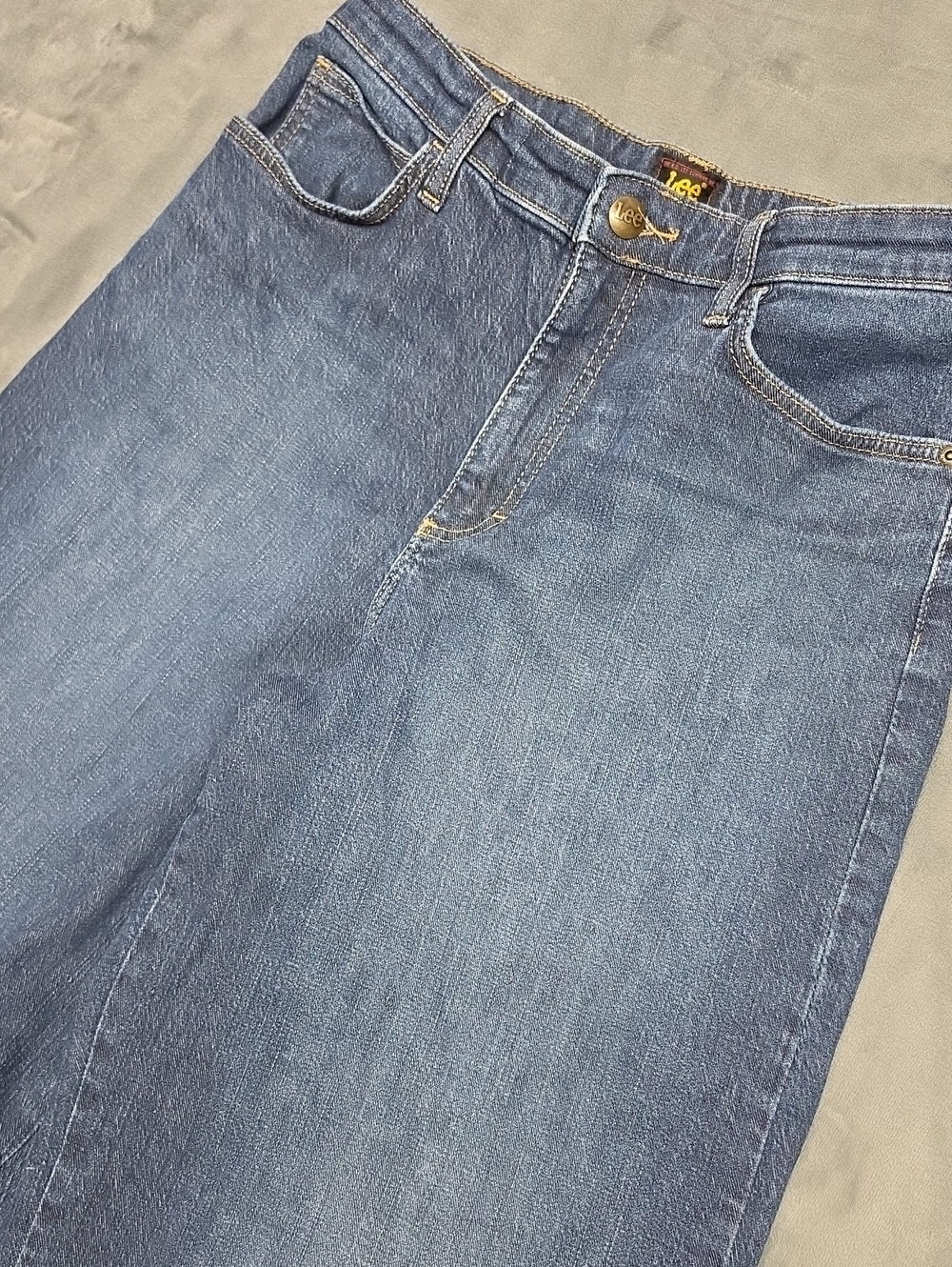 Lee Women's Wide-Leg Jeans in Classic Blue Sz 12
